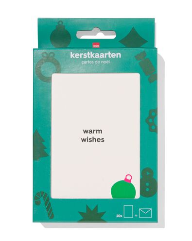 Weihnachtskarten 14,5 &times; 10,4 cm &ndash; 20 St&uuml;ck - 25300151 - HEMA