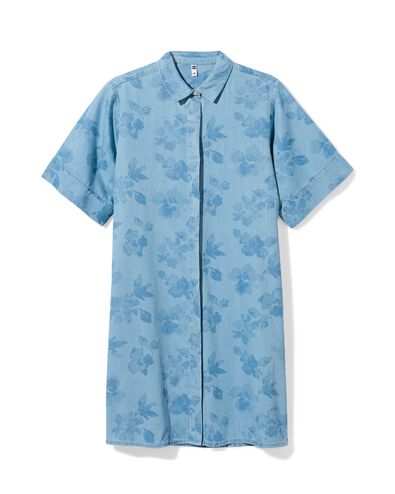robe femme large fleurs denim denim - 36208770DENIM - HEMA