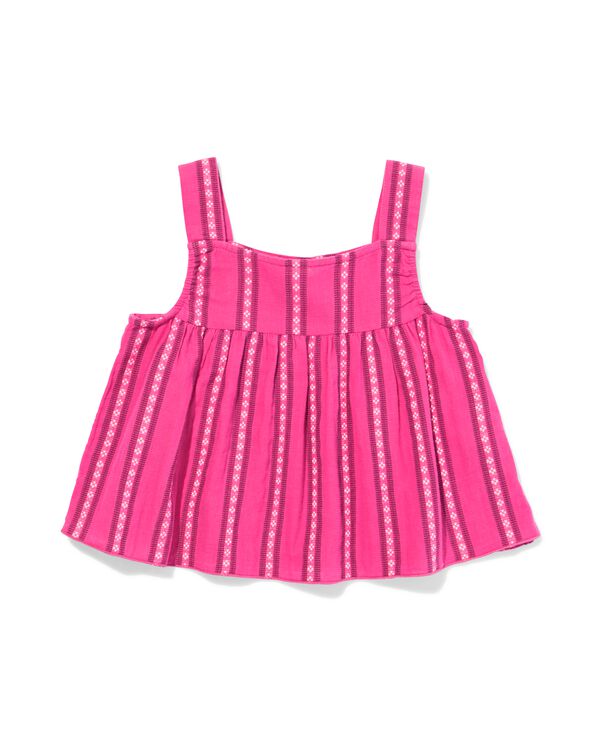 kinderblouse strepen donkerroze donkerroze - 30851817DARKPINK - HEMA