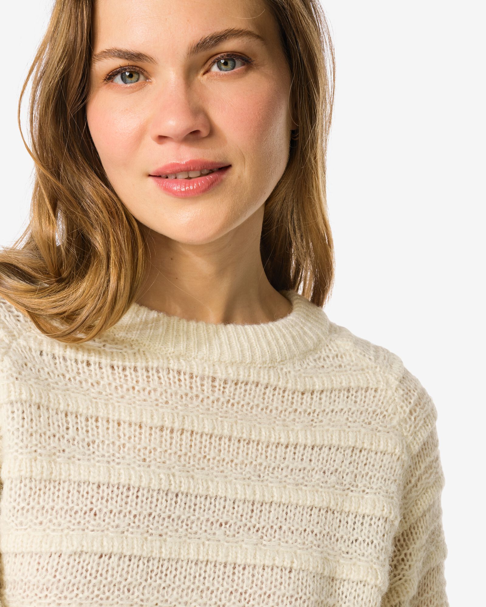 Pull femme Hella c&ocirc;tel&eacute; blanc cass&eacute; - 36204460OFFWHITE - HEMA