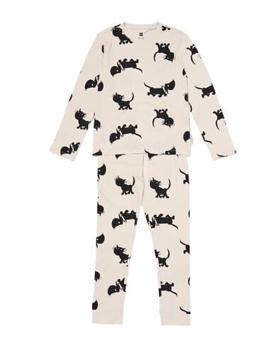 Takkie en Siepie kinderpyjama rib gebroken wit gebroken wit - 23004760OFFWHITE - HEMA