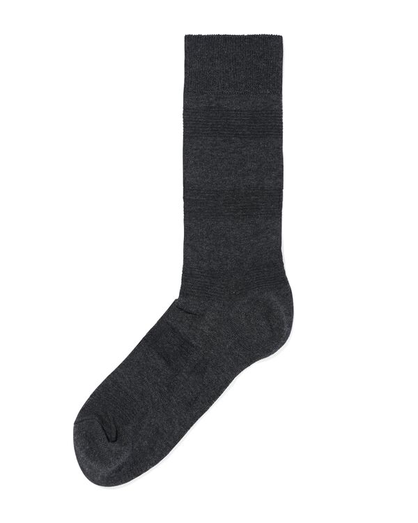 chaussettes rayures 3D homme gris fonc&eacute; gris fonc&eacute; - 4104795DARKGREY - HEMA