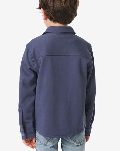 kinderoverhemd sweatstof regular fit blauw blauw - 30712038BLUE - HEMA