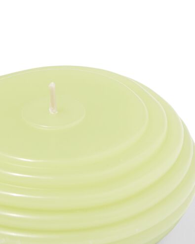 bougie &agrave; forme ⌀ 10 x 4,5 cm nervur&eacute;e vert clair - 13506169 - HEMA