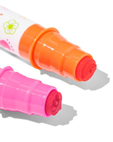 feutres avec tampon - lot de 6 - 15900215 - HEMA