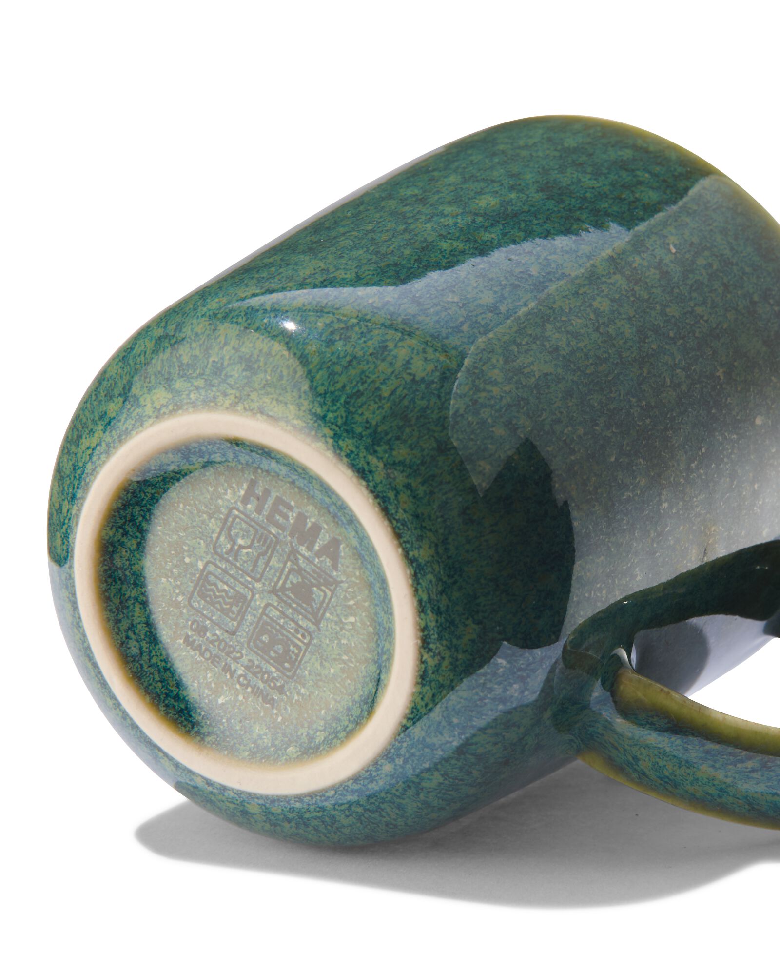 Kaffeetasse Chicago, 130 ml, reaktive Glasur, gr&uuml;n - 9602157 - HEMA