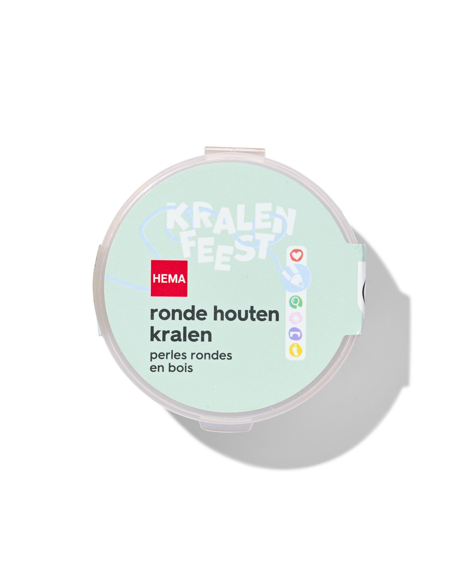 Perlenmix Holz rund - 15900389 - HEMA