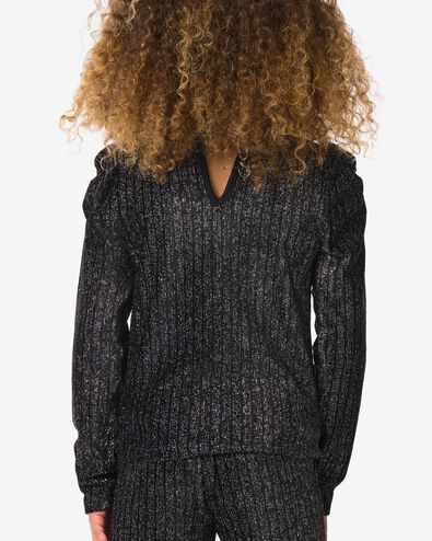 kindertop glitter zwart zwart - 30836829BLACK - HEMA