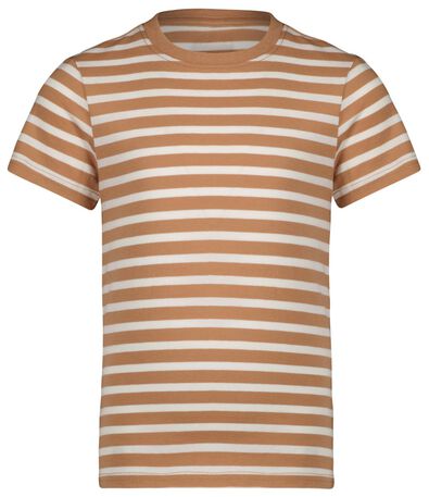 t-shirt enfant rayures marron - 1000026905 - HEMA