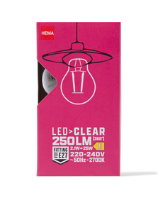 ampoule poire led clear E27 2,1W 250lm - 20070081 - HEMA