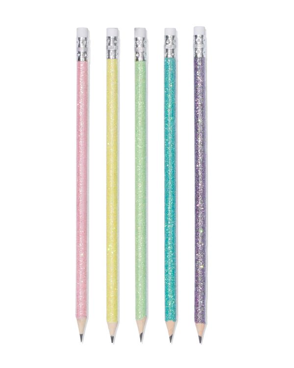 lot de 5&nbsp;crayons paillettes - 14470111 - HEMA