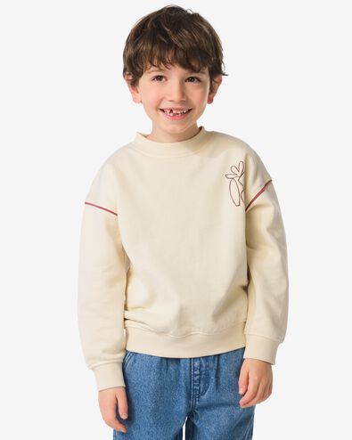 pull enfant tissu sweat imprim&eacute; &eacute;cru - 30711401ECRU - HEMA