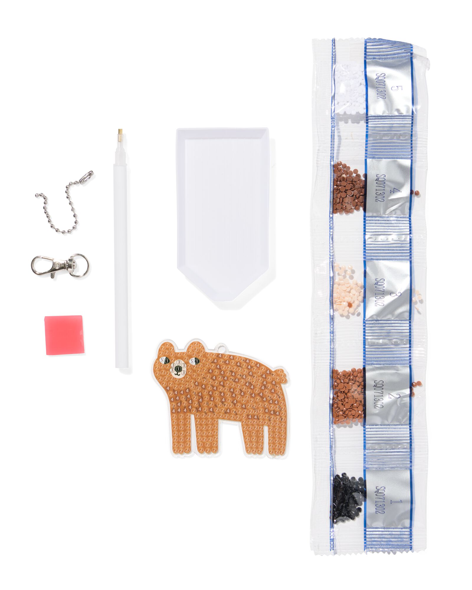 cr&eacute;ations diamants porte-cl&eacute; ours - 15900353 - HEMA