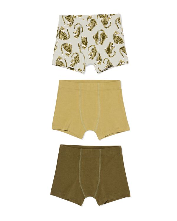 boxers enfant - lot de 3 olive - 19203160OLIVE - HEMA