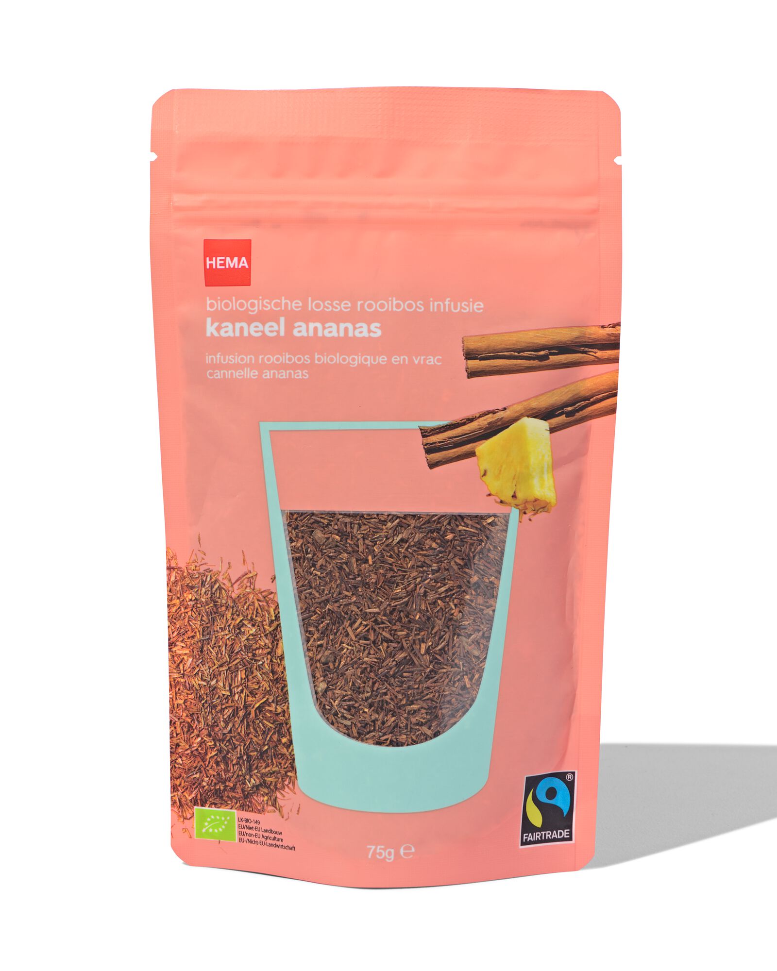 HEMA Navulling Bio Rooibos Kaneel-ananas Fruit 75gr
