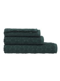 serviettes de bain - qualité épaisse - à pois vert foncé vert foncé - 1000015148 - HEMA