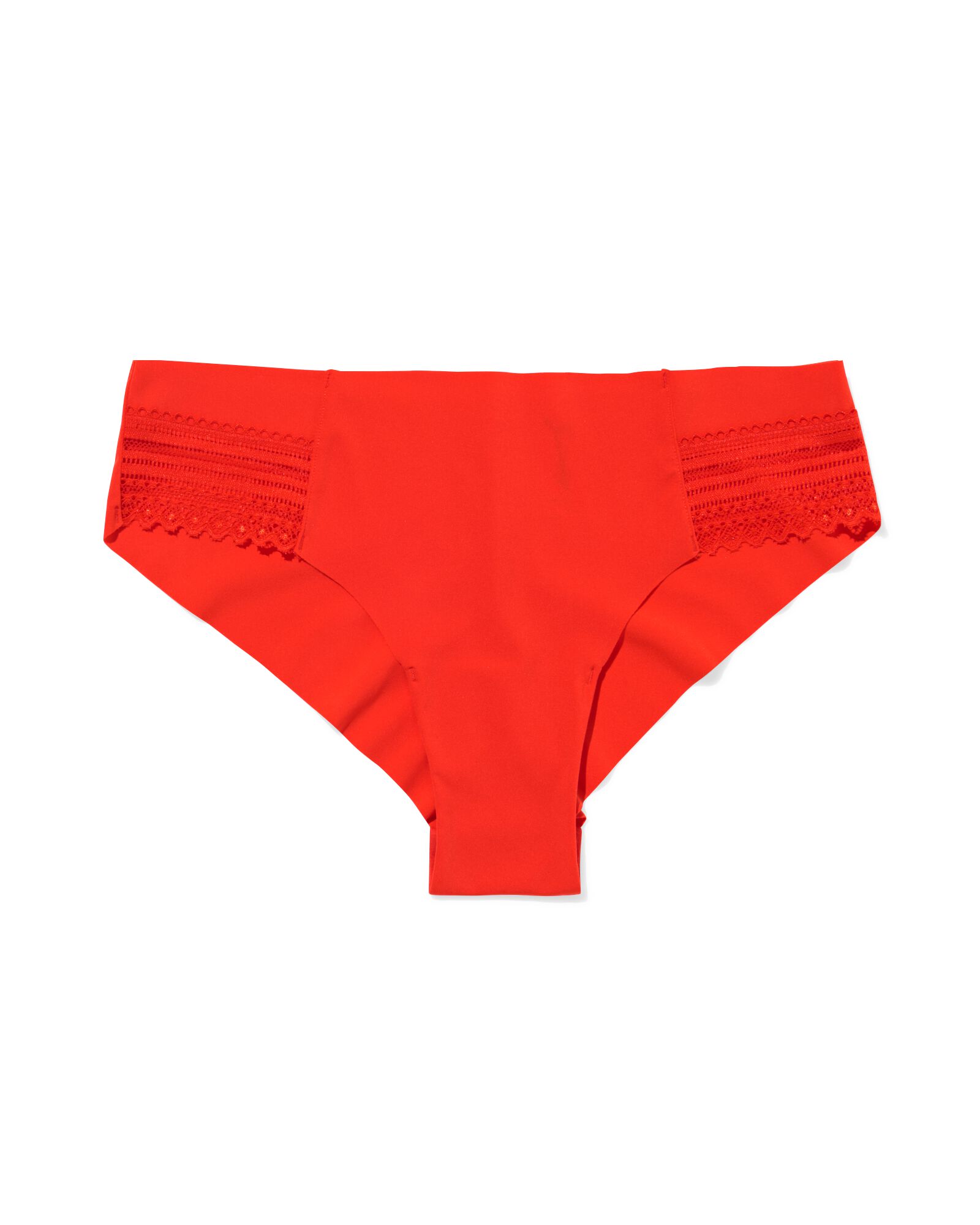 dames brazilian micro met kanten inzet rood - 19660746RED - HEMA