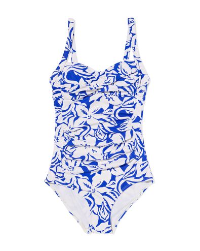 damesbadpak control blauw - 22351780BLUE - HEMA