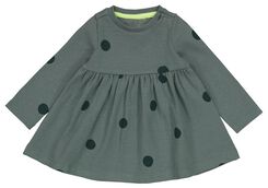 Baby-Kleid, gerippt, Punkte grün grün - 1000024500 - HEMA