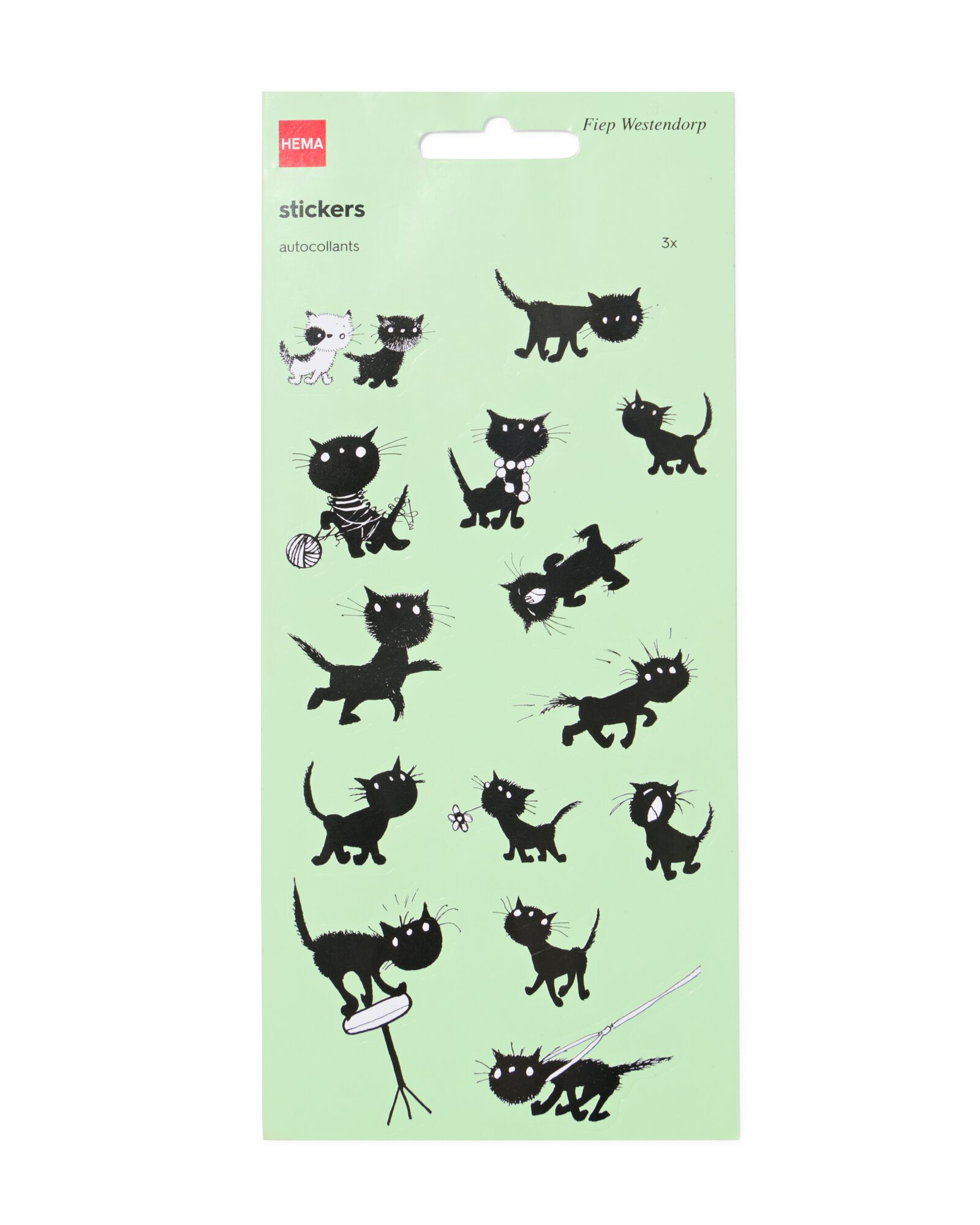 feuilles d'autocollants Siepie 19x10 - lot de 3 - 15900473 - HEMA