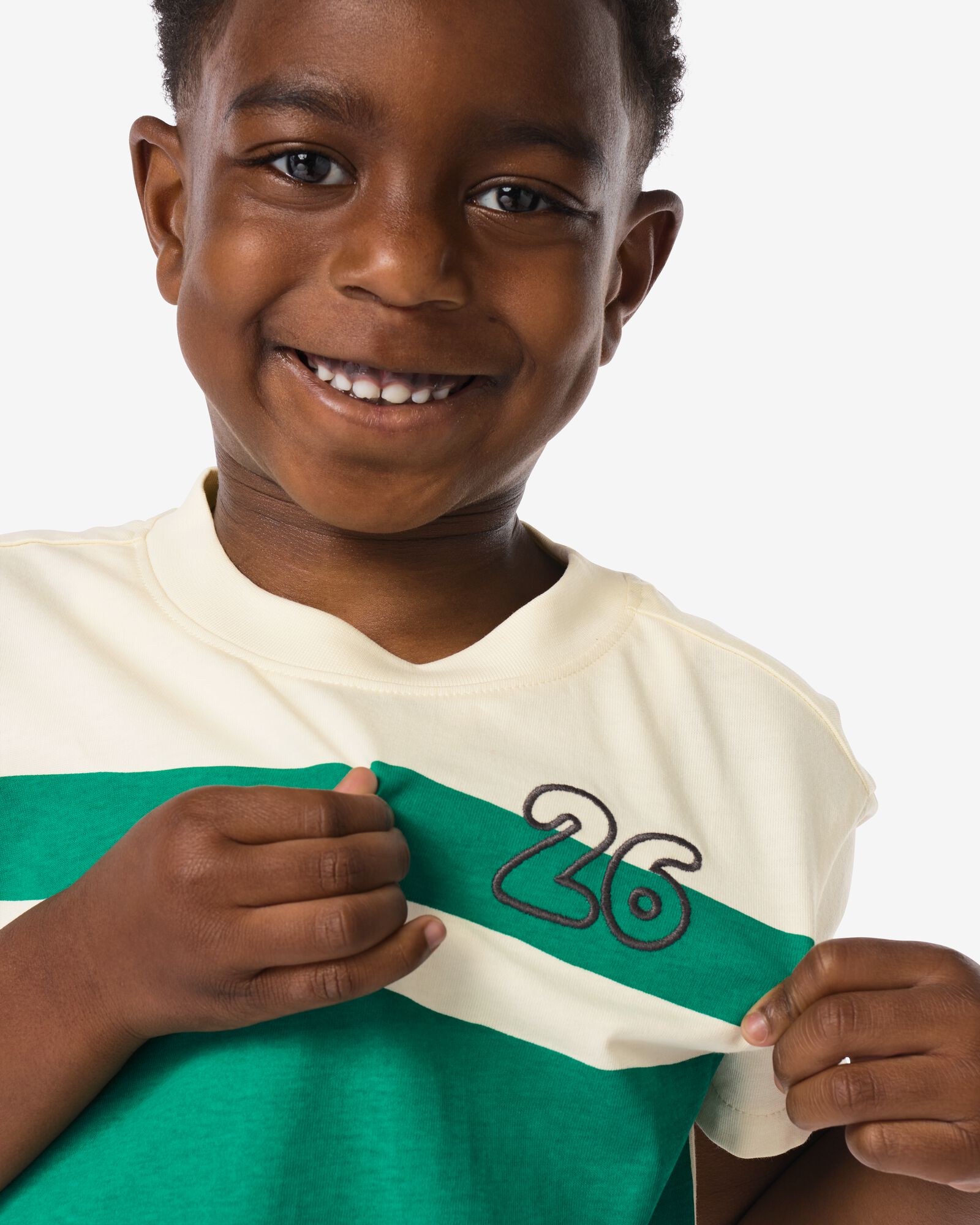 kinder T-shirt kleurblokken groen - 30704419GREEN - HEMA