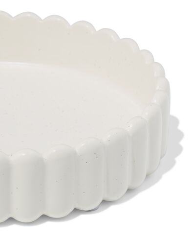 Kerzenuntersetzer, ⌀20 cm, Keramik, gerippt, weiß - 13325064 - HEMA