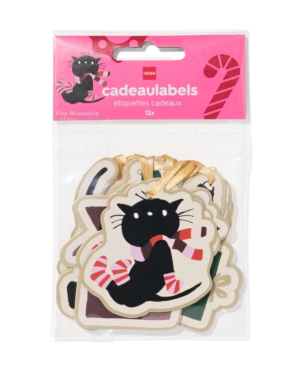 &eacute;tiquettes cadeaux Takkie et Siepie - 12 pi&egrave;ces - 25300181 - HEMA