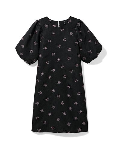 damesjurk Dawn crinkle zwart zwart - 36206050BLACK - HEMA
