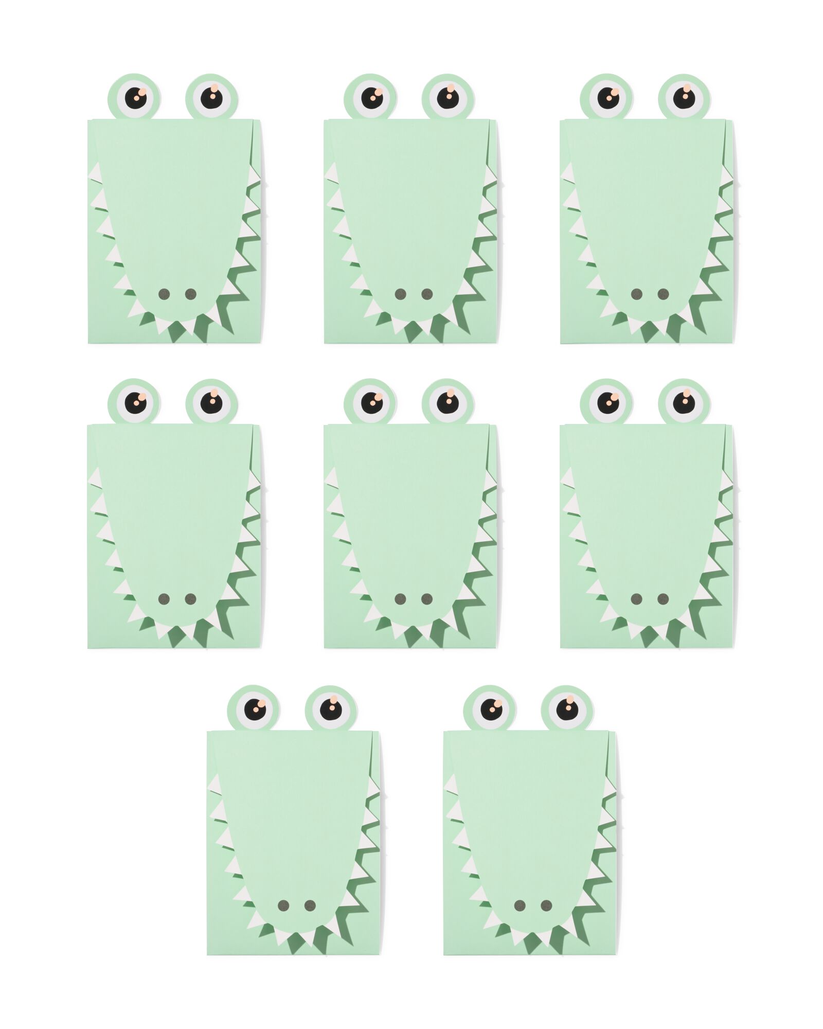 uitnodigingskaarten monsters - 8 stuks - 14250396 - HEMA