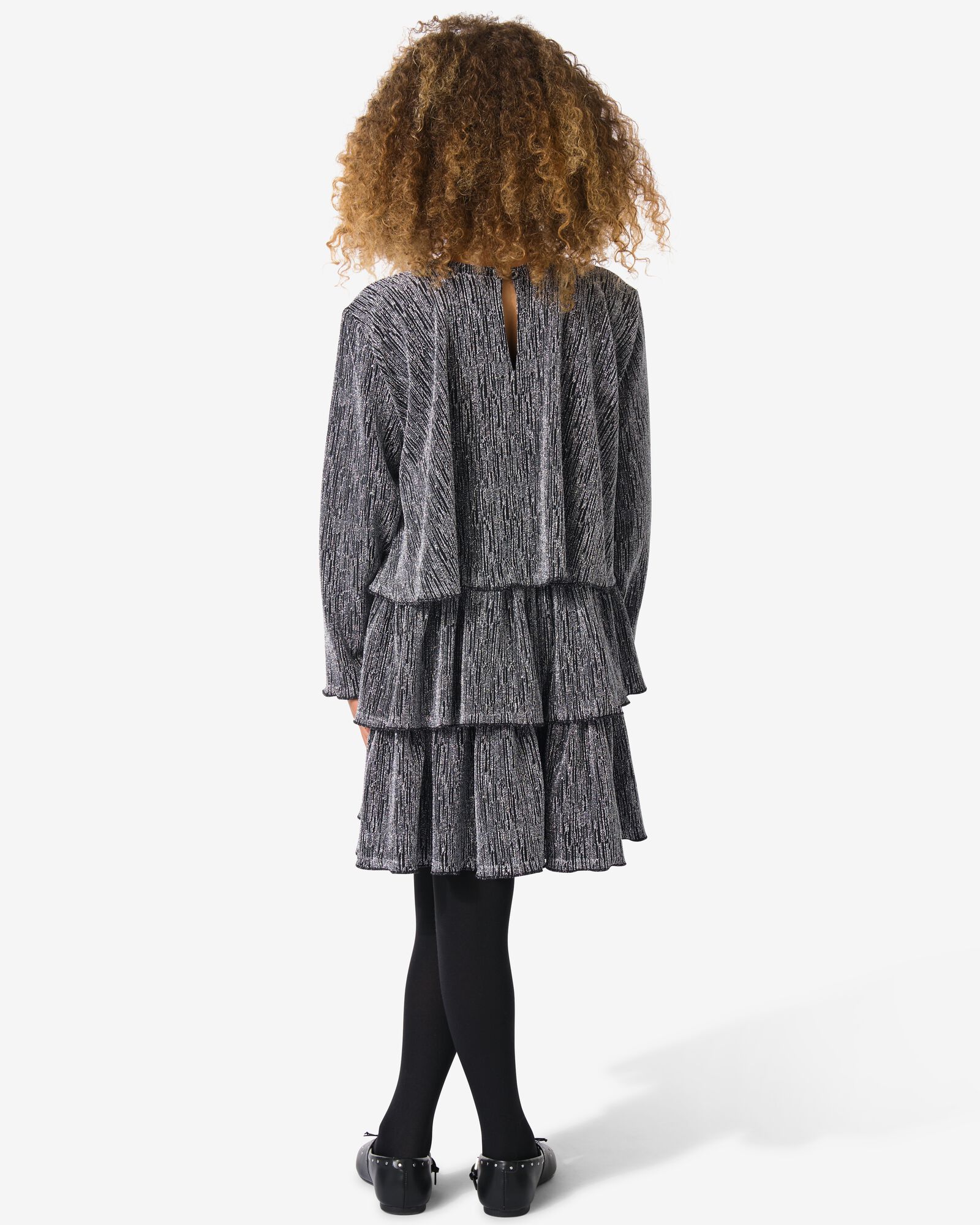 Kinderkleid mit R&uuml;schen schwarz - 30835008BLACK - HEMA