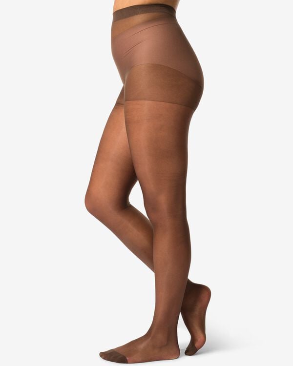 panty's glans transparant 20denier - 4 stuks bruin bruin - 4060110BROWN - HEMA
