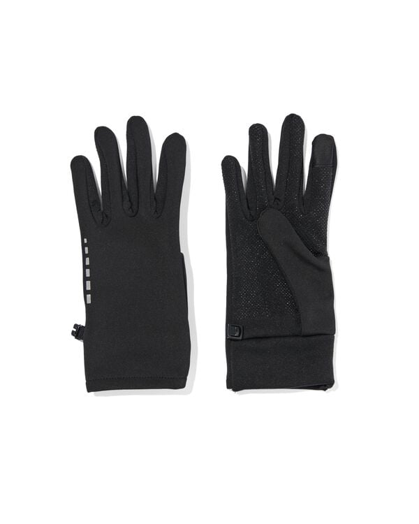 dames en heren handschoenen softshell zwart zwart - 16521440BLACK - HEMA