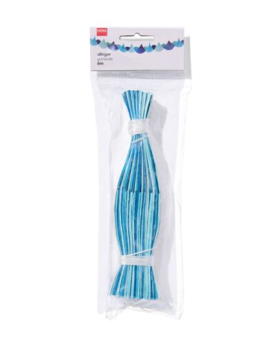 papieren slinger waaier blauw 6m - 14250152 - HEMA