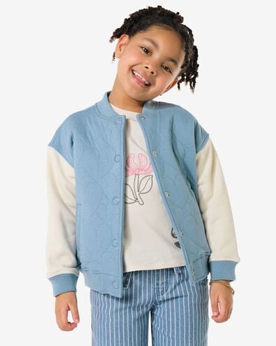 kindervest jersey hartjes blauw blauw - 30847705BLUE - HEMA