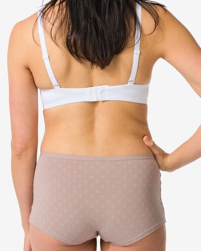 Damen-Shorties aus Baumwolle mit Stretchanteil – 2 Stück hellbraun hellbraun - 19680615LIGHTBROWN - HEMA