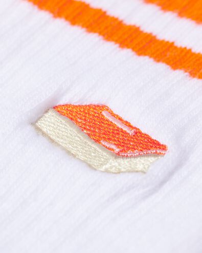 chaussettes avec tompouce orange blanc 43/46 - 4220563 - HEMA