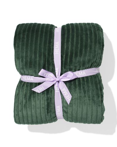 plaid 130x150cm Sherpa bleu-vert - 7325172 - HEMA