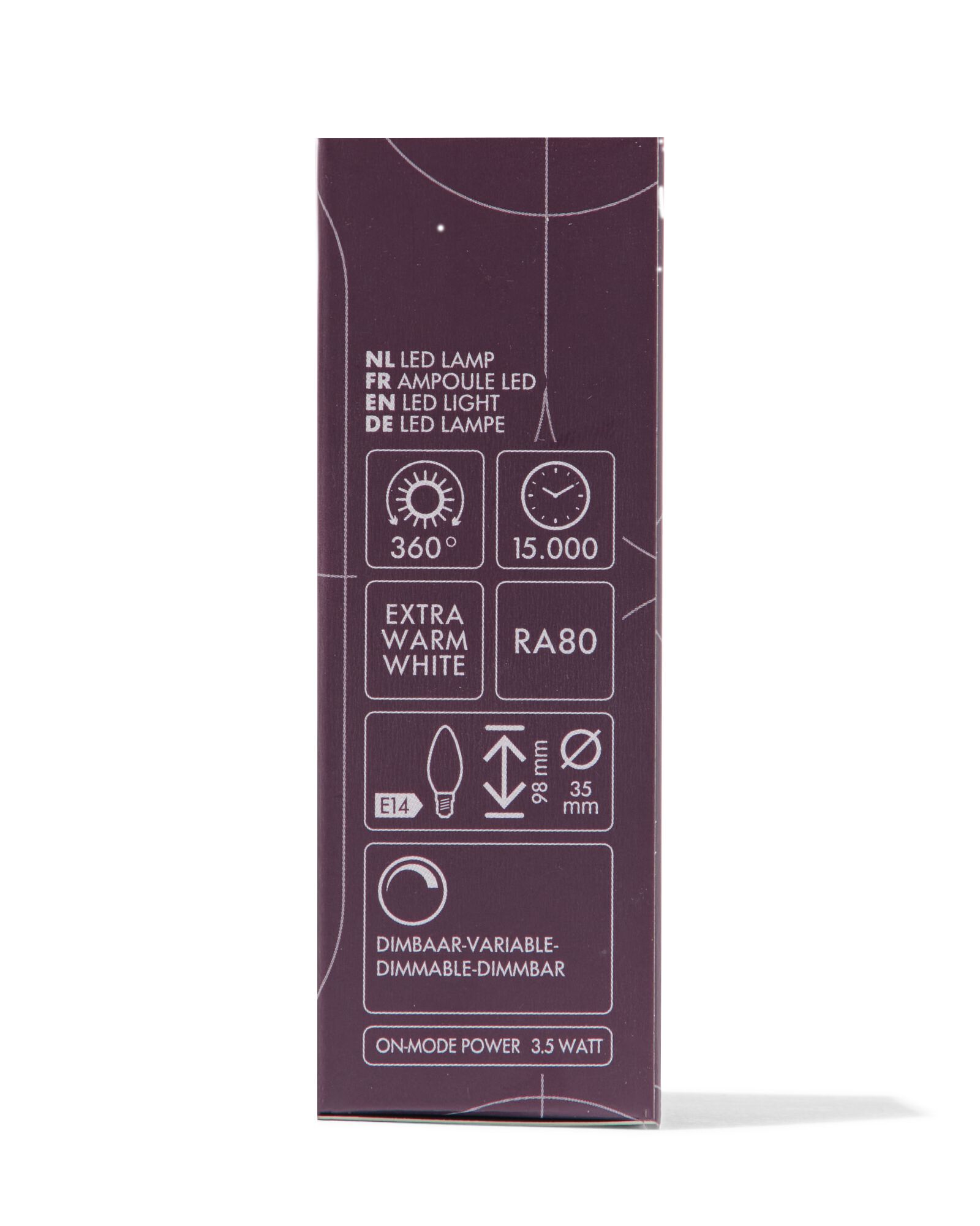 ampoule led flamme E14 3,5W 200lm - 20070057 - HEMA