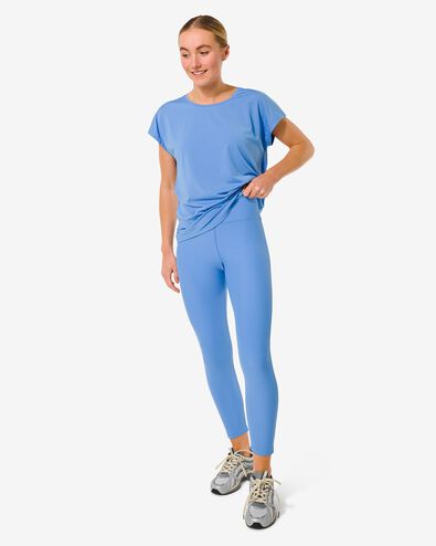 legging de sport 7/8e femme bleu M - 36000154 - HEMA