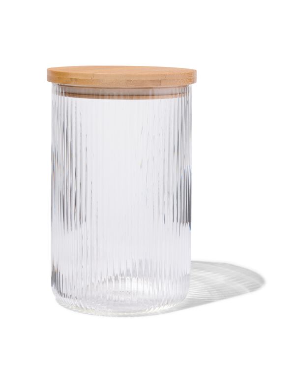 pot de conservation en verre 1.7L ray&eacute; - 80850036 - HEMA