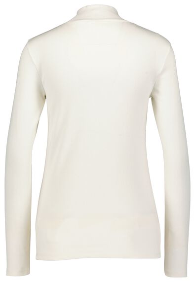 Damen-Shirt, gerippt weiß XL - 36254194 - HEMA