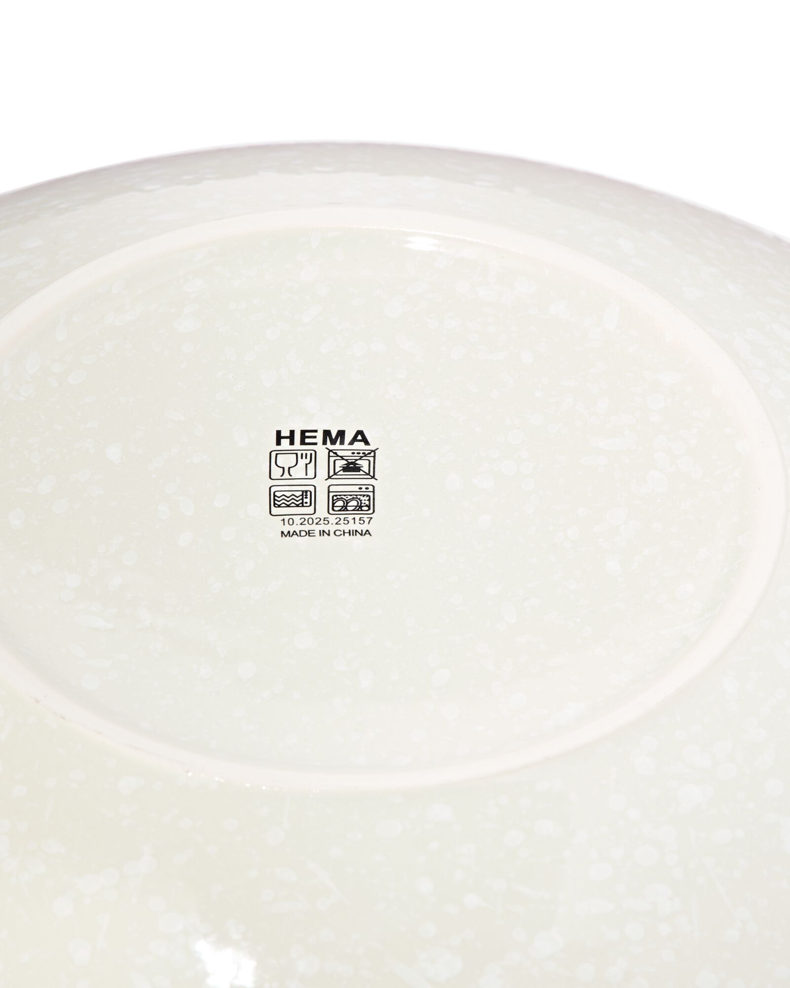 saladier ⌀29cm fa&iuml;ence mouchet&eacute;e verte - 9650354 - HEMA