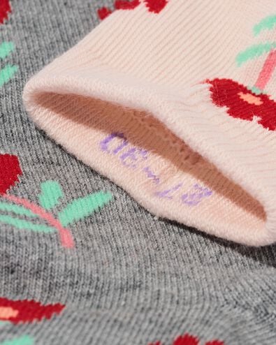 sokken met katoen bloemen - 5 paar grijs - 4360430GREY - HEMA