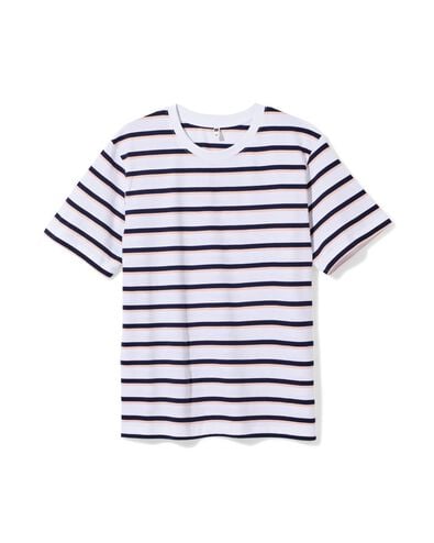 Damen-T-Shirt Larissa, gestreift wei&szlig; wei&szlig; - 36210330WHITE - HEMA