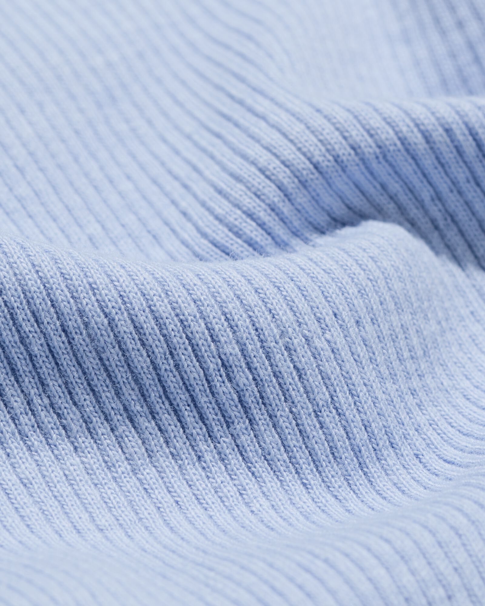 dames T-shirt Clara regular fit rib blauw blauw - 36370085BLUE - HEMA