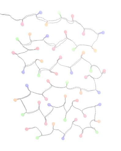 Lichterkette 5,1&nbsp;m mit 50 farbigen LED-Leuchtkugeln f&uuml;r den Innenbereich - 25550024 - HEMA
