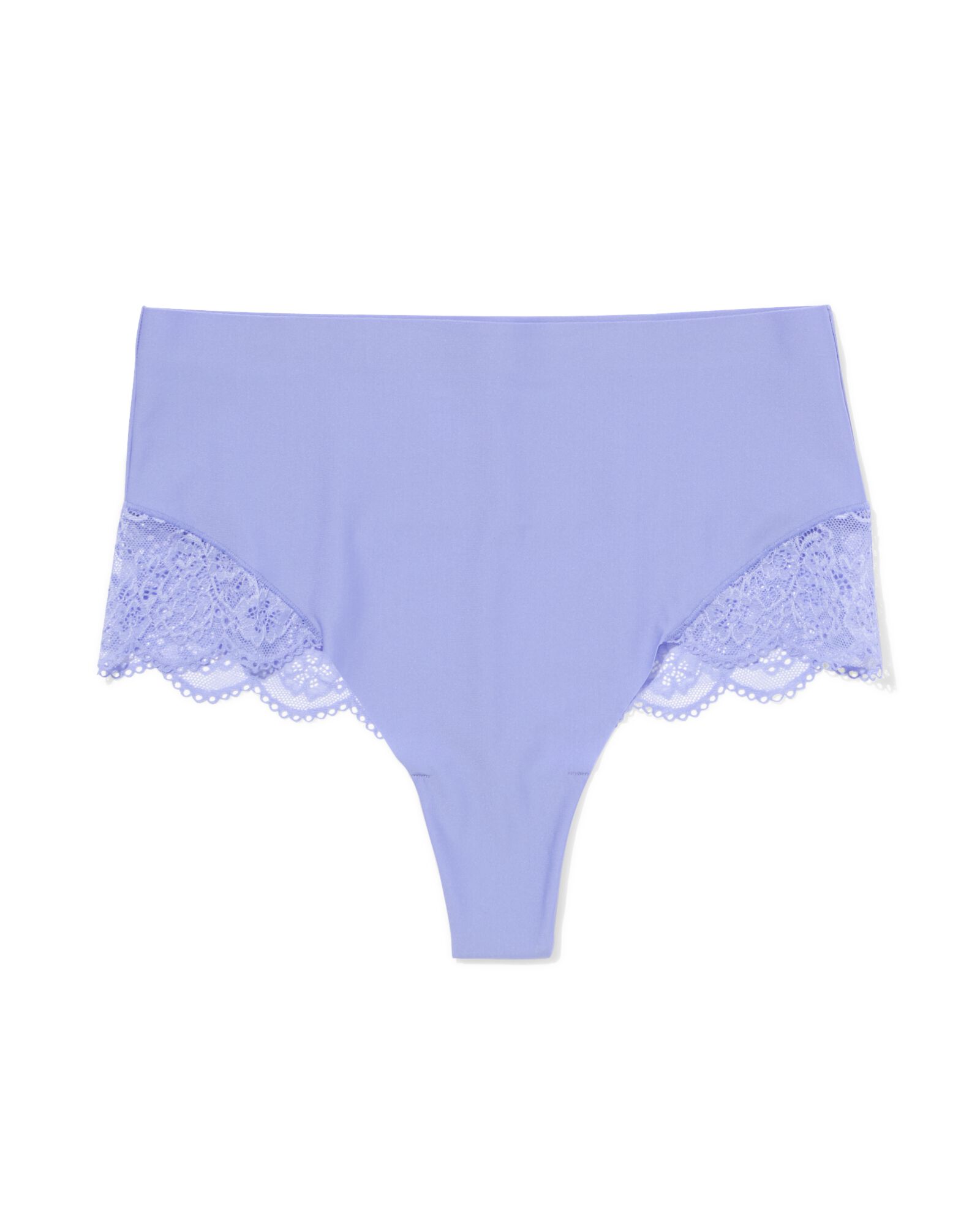 medium corrigerende string met kant blauw - 21560056BLUE - HEMA