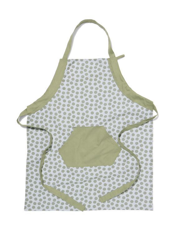 keukenschort met stippen chambray katoen - 5400142 - HEMA