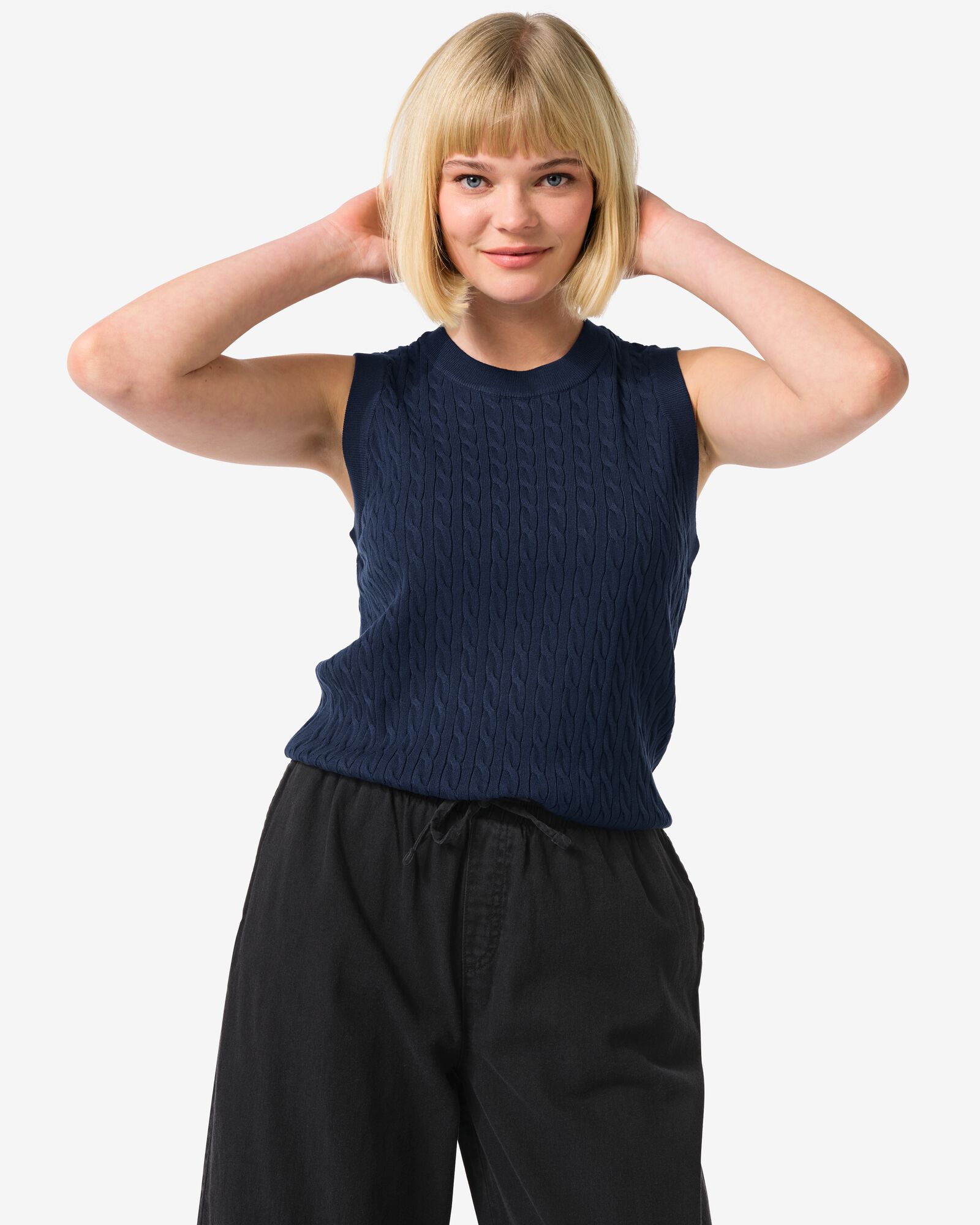 damesspencer Rosie donkerblauw - 36298965DARKBLUE - HEMA