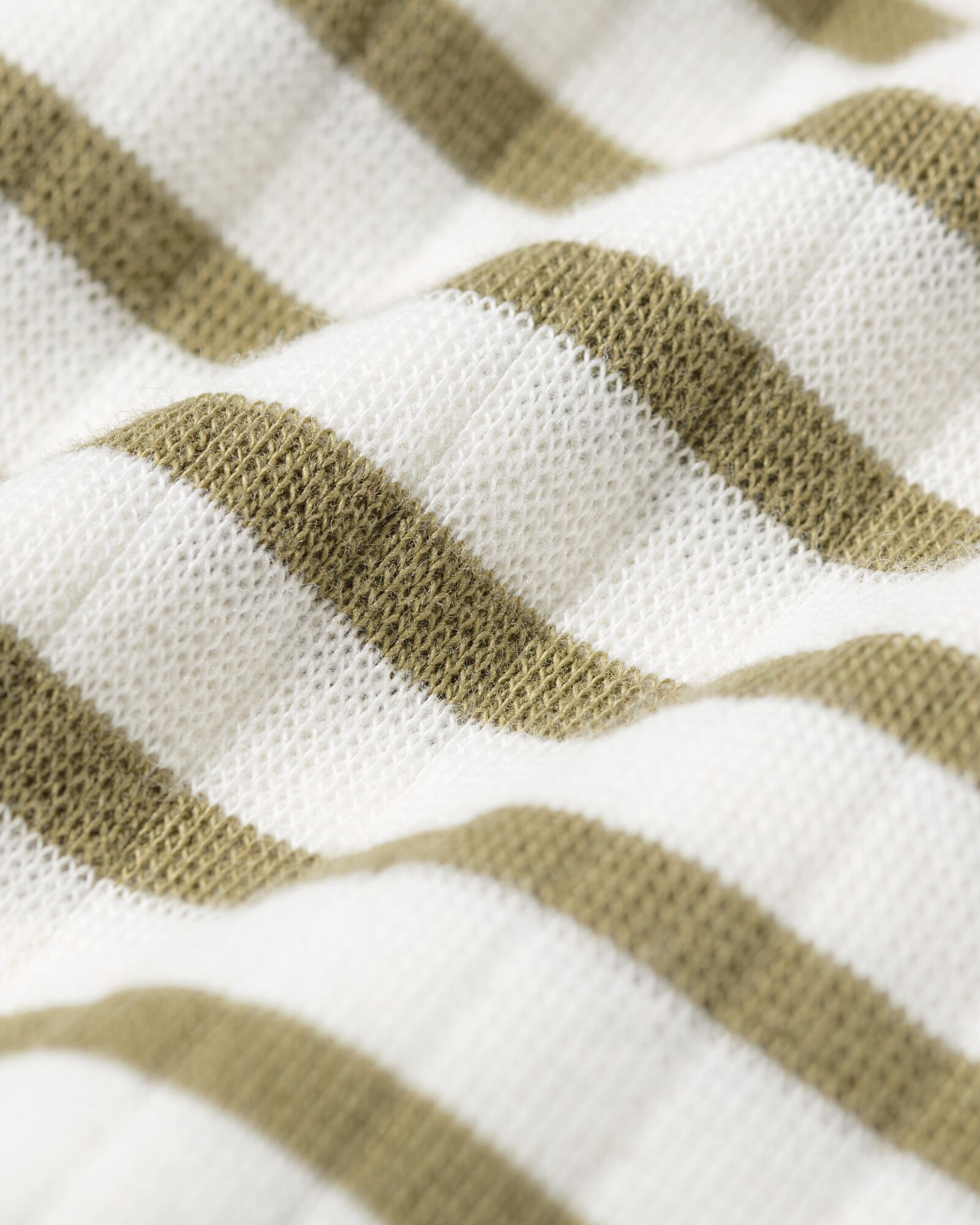 damesbroek Noel wide fit jersey strepen olijf olijf - 36209330OLIVE - HEMA